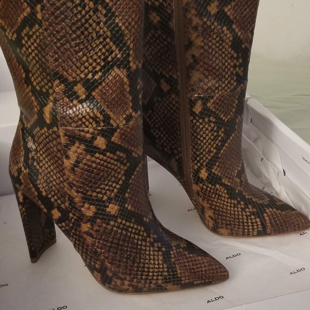 Aldo Boots, Snakeskin - Women's US Size 8